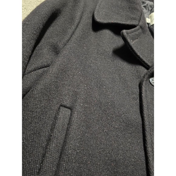 Schott U.S. 740N Pea Jacket Mens 46 Black Wool Navy Peacoat Made USA Winter Coat - Picture 9 of 16